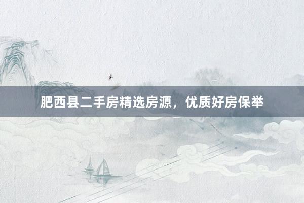 肥西县二手房精选房源，优质好房保举